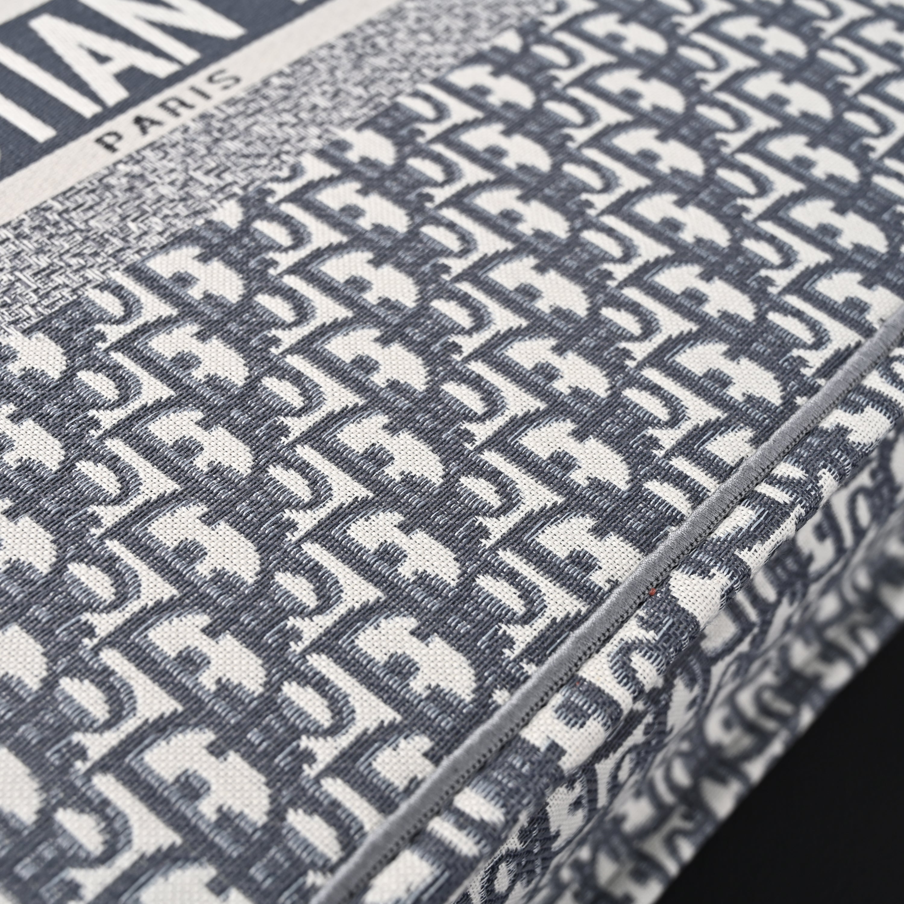 Christian Dior Large Book Tote – Grey Oblique Embroidery